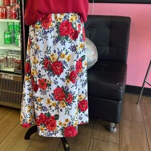 Y2K Floral Print Women's Skirt 3x nwt